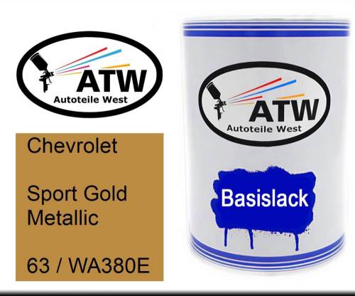 Chevrolet, Sport Gold Metallic, 63 / WA380E: 500ml Lackdose, von ATW Autoteile West.